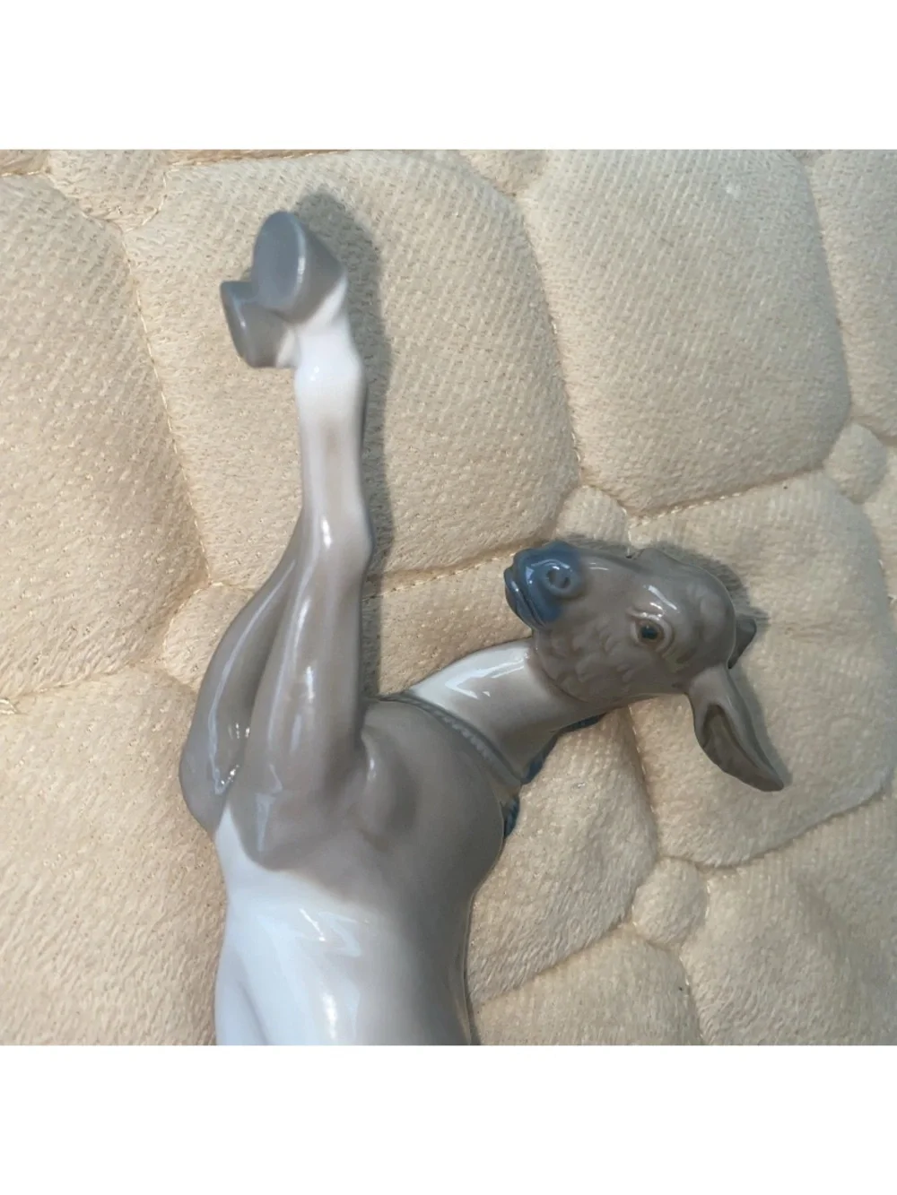 Lladro Nativity Donkey Laying Porcelain Figurine, Glazed Finish VTG F13N